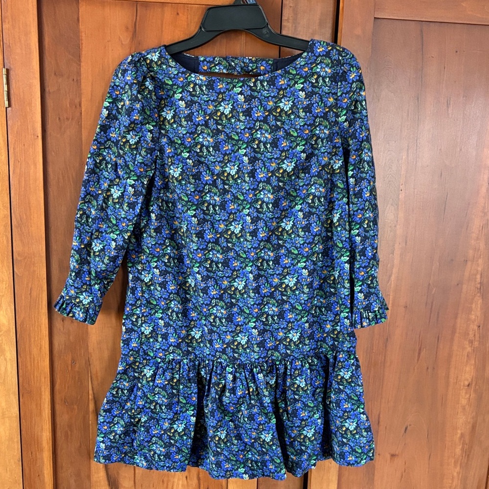 Free People Floral Blue and Green Dress